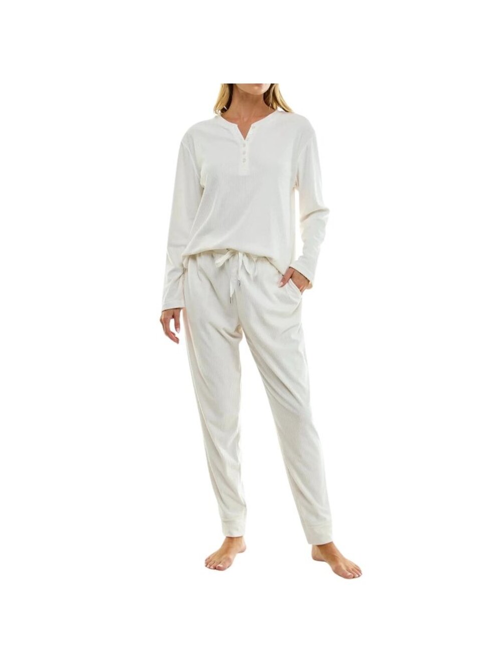 Roudelain Sleep Set Cloud Dancer Cream Off-White Jogger Large 197776290954 - NL/